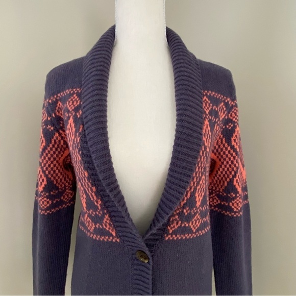 NORTH FACE Jacquardigan Sweater Knit Aztec Print Cardigan Size S - Picture 6 of 16